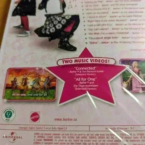 Lot of 2 sealed  Barbie DVDs - The Secret Door & Sing Along with Barbie - Picture 5 of 6